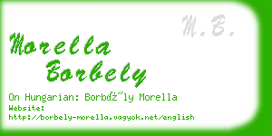 morella borbely business card
